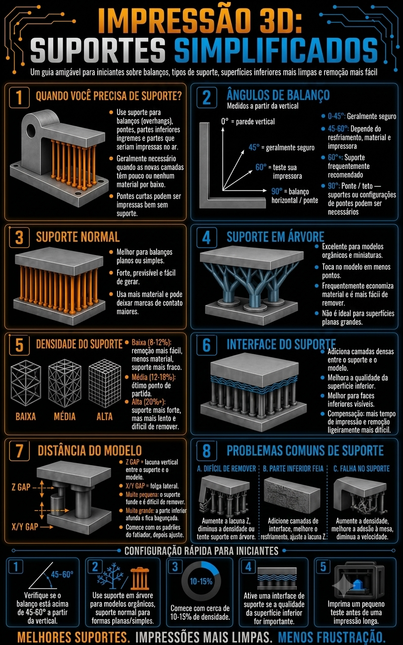 Importância dos suportes corretos na impressão 3d