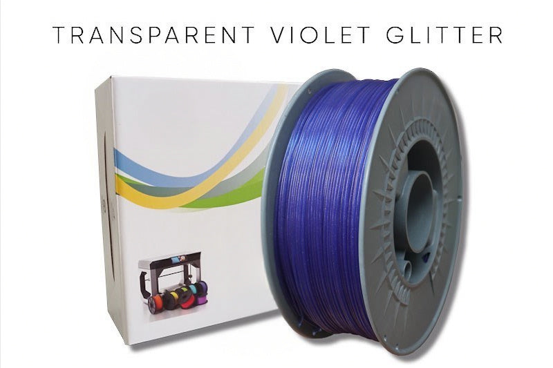 Filamento PLA 1Kg 1,75 Glitter Violeta Translucido